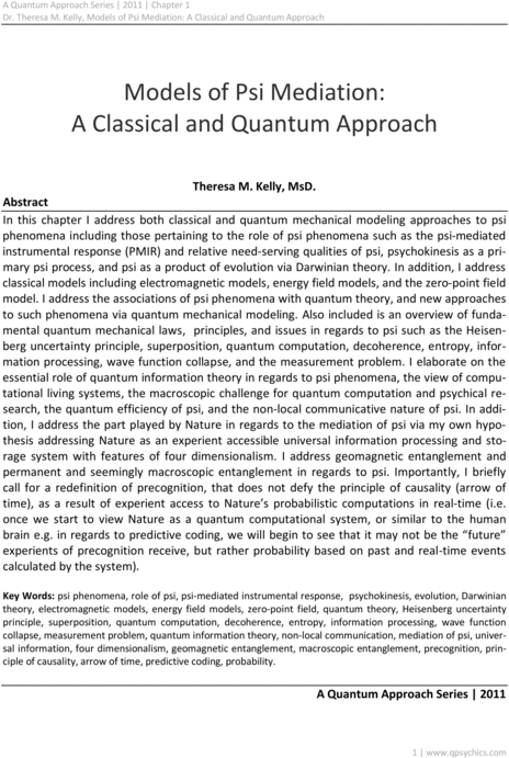 Product picture Models of Psi Mediation: A Classical and Quantum Approach